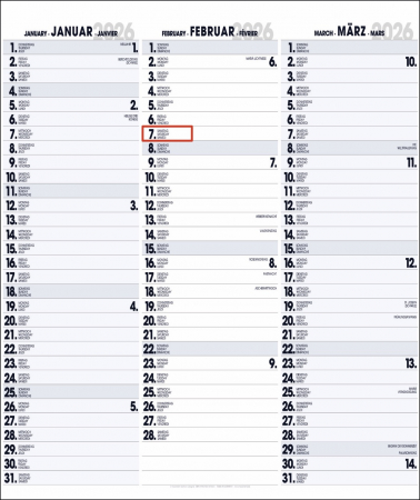 3-MONATSPLANER - BÜROPLANER - OFFICE PLANER